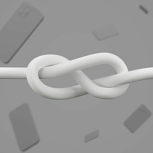 Кабель USB-A > Lightning подзарядка/синхронизация Belkin 1м, силиконовый с клипсой, белый
