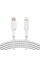 Кабель Belkin USB-C > Lightning заряджання/синхронізації 30Вт PD, 1м, плетений, білий