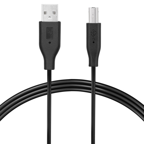 Кабель 2E USB-A > USB-B (AM/BM) синхронізації 1.8м, чорний