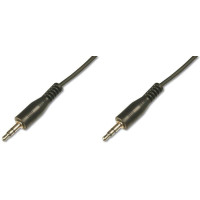 Кабель DIGITUS Audio connection stereo 3.5mm M/M, 2.5м, чорний