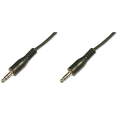 Кабель DIGITUS Audio connection stereo 3.5mm M/M, 2.5м, чорний