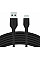 Кабель USB-A > USB-C зарядка/синхронизация Belkin 3м, 15Вт, Type-C, силиконовый с клипсой, черный