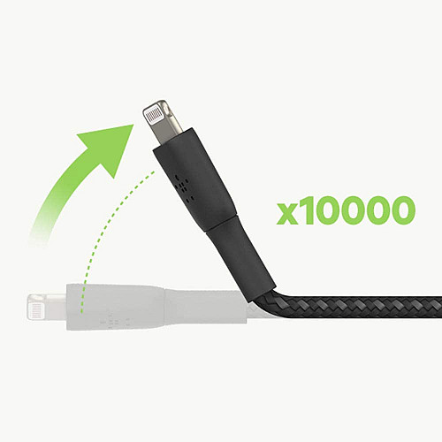Кабель USB-A > Lightning зарядка/синхронизация Belkin 1м, 12Вт, плетеный, белый