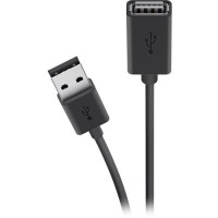 Кабель Belkin USB-A > USB-AF заряджання/синхронізації 3м, чорний