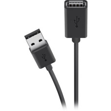 Кабель Belkin USB-A > USB-AF заряджання/синхронізації 3м, чорний