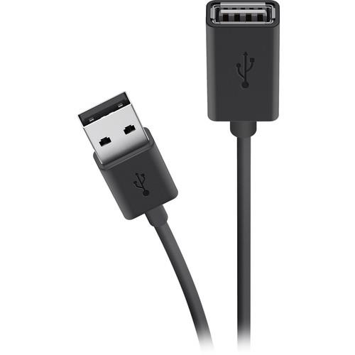 Кабель Belkin USB-A > USB-AF заряджання/синхронізації 3м, чорний
