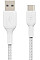 Кабель USB-A > USB-C зарядка/синхронизация Belkin 1м, 15Вт, Type-C, плетеный, белый