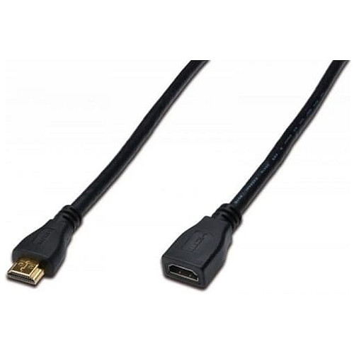Кабель DIGITUS HDMI (M/F), High speed/Ethernet, 5м, черный