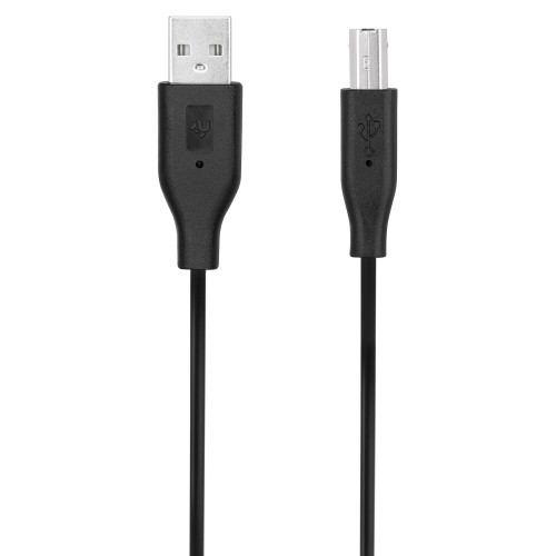 Кабель 2E USB-A > USB-B (AM/BM) синхронізації 3м, чорний