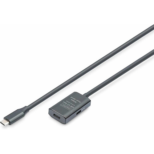 Удлинитель DIGITUS USB 3.2 Gen1 Active Cable 5G, C/M-C/F, 10м, черный
