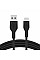 Кабель USB-A > USB-C зарядка/синхронизация Belkin 3м, 15Вт, Type-C, силиконовый с клипсой, черный