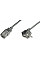 Кабель питания DIGITUS Schuko 90/M - C13/F, 0.75м, черный