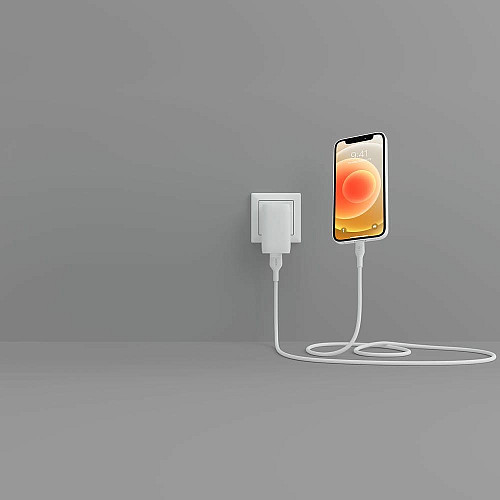 Кабель USB-A > Lightning подзарядка/синхронизация Belkin 1м, силиконовый с клипсой, белый