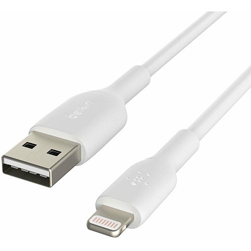 Кабель USB-A > Lightning заряджання/синхронізації Belkin 2м, 12Вт, PVC, білий