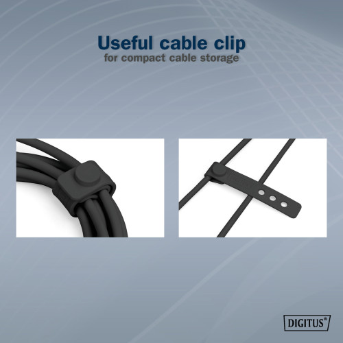 Кабель DIGITUS USB-C заряджання/синхронізації, USB 3.2 Gen 2, 10G, 100W, 4K, силіконовий, 1м, чорний
