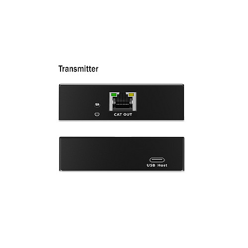 Подовжувач DIGITUS USB 3.2 Gen1, для використання з кабелем Cat6A, до 100 м, 3 х USB-A, 1 x USB-C, чорний