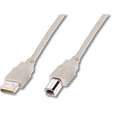 Кабель DIGITUS USB-A > USB-B синхронізації, 1.8м, бежевий