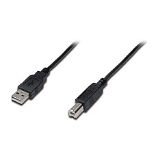 Кабель DIGITUS USB-A > USB-B синхронізації, 3м, чорний