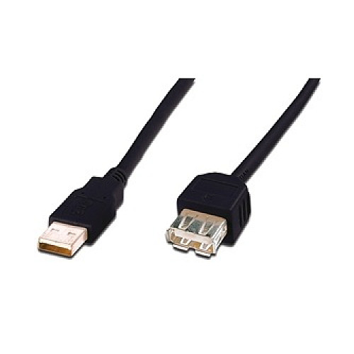 Кабель DIGITUS USB-A (M/F) заряджання/синхронізації, 3м, чорний