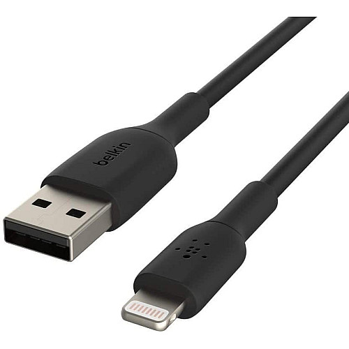 Кабель USB-A > Lightning зарядка/синхронизация Belkin 1м, 12Вт, PVC, черный