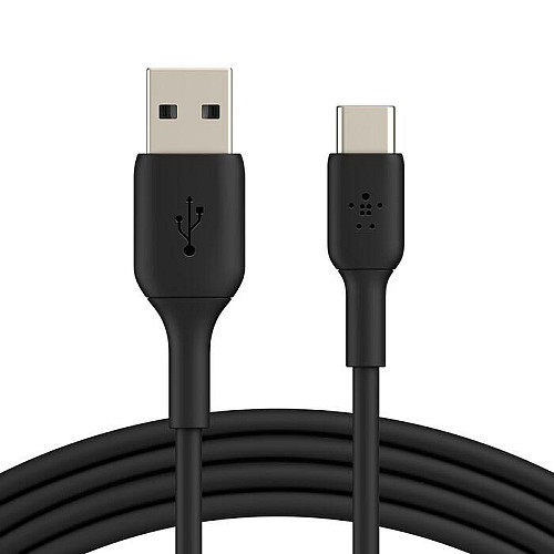 Кабель USB-A > USB-C заряджання/синхронізації Belkin 0.15м, 15Вт, Type-C, PVC, чорний