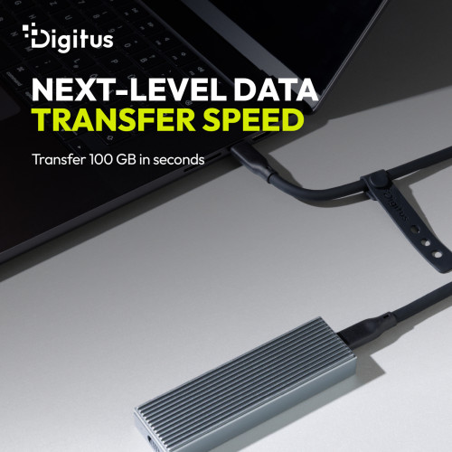 Кабель DIGITUS USB-C > USB-C заряджання/синхронізації, USB4 2.0, 80G, 240W, 16K, силіконовий, 1.5м, чорний