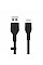 Кабель USB-A > USB-C зарядка/синхронизация Belkin 3м, 15Вт, Type-C, силиконовый с клипсой, черный