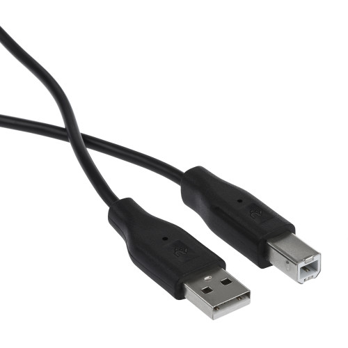 Кабель 2E USB-A > USB-B (AM/BM) синхронізації 3м, чорний