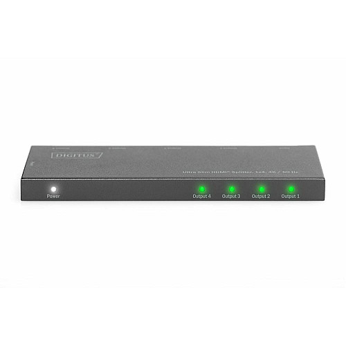 Відеосплітер DIGITUS HDMI (INx1 - OUTx4), 4K, Ultra Slim