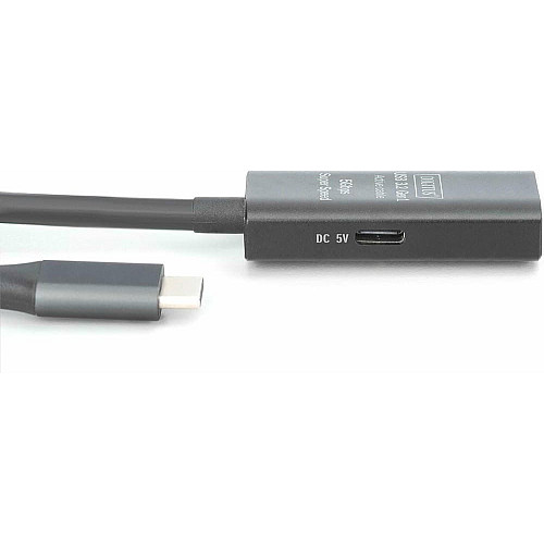 Удлинитель DIGITUS USB 3.2 Gen1 Active Cable 5G, C/M-A/F, 10м, черный