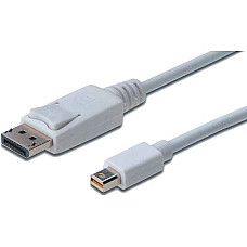 Кабель DIGITUS miniDisplayPort > DisplayPort (M/M), 2м, білий