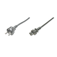 Кабель живлення DIGITUS Schuko CEE 7/7 (Typ-F) - C5 M/F, 1.2м, чорний