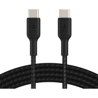 Кабель USB-C > USB-C зарядка/синхронизация Belkin 1м, 60Вт, Type-C, плетеный, черный