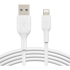 Кабель USB-A > Lightning заряджання/синхронізації Belkin 1м, 12Вт, PVC, білий