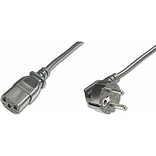 Кабель живлення DIGITUS Schuko 90 > C13, 1.8м, чорний