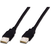 Кабель DIGITUS USB-A (M/M) заряджання/синхронізації, 1.8м, чорний