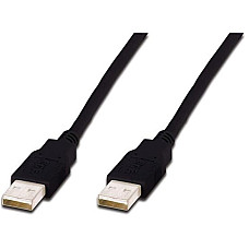 Кабель DIGITUS USB-A (M/M) заряджання/синхронізації, 1.8м, чорний