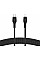 Кабель USB-C > Lightning зарядка/синхронизация Belkin 1м, Type-C, плетеный, силиконовый, с ремешком на магните, черный