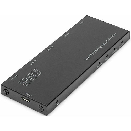Відеосплітер DIGITUS HDMI (INx1 - OUTx4), 4K, Ultra Slim