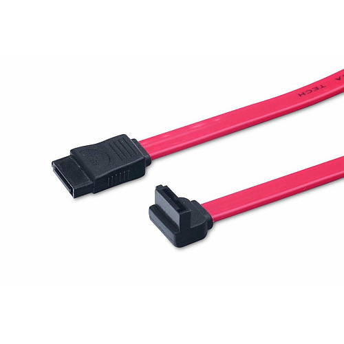 Кабель ASSMANN SATA L-type (F/F) угловой, 0.5м, красный