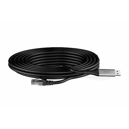 Кабель DIGITUS Ethernet USB-A - RJ45 CAT 6A S/FTP, 1 Gbit/s, 2m, LSZH