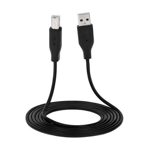 Кабель 2E USB-A > USB-B (AM/BM) синхронізації 1.8м, чорний