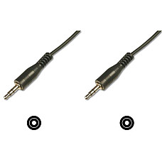 Кабель DIGITUS jack 3.5 > jack 3.5 (M/M), 1.5м, чорний