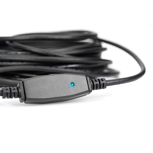 Удлинитель DIGITUS USB 3.0 Active Cable, A/M-A/F, 20м, черный
