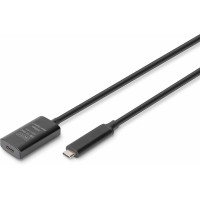 Подовжувач DIGITUS USB 3.2 Gen2 Active Cable 10G, C/M-C/F, 5м, чорний