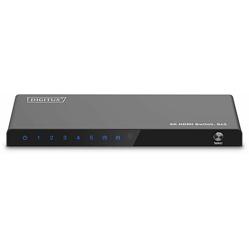 Видеокоммутатор DIGITUS UHD HDMI (INx5 – OUTx1), 4K