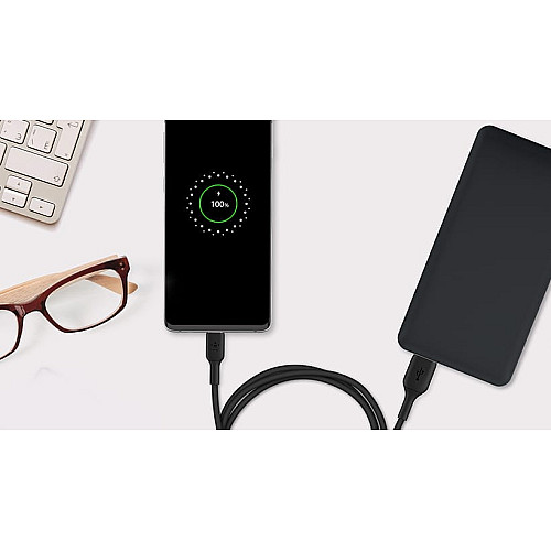Кабель USB-A > USB-C зарядка/синхронизация Belkin 1м, 15Вт, Type-C, PVC, черный