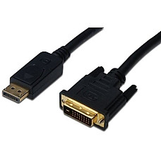 Кабель DIGITUS DisplayPort > DVI-D (M/M), 2м, чорний