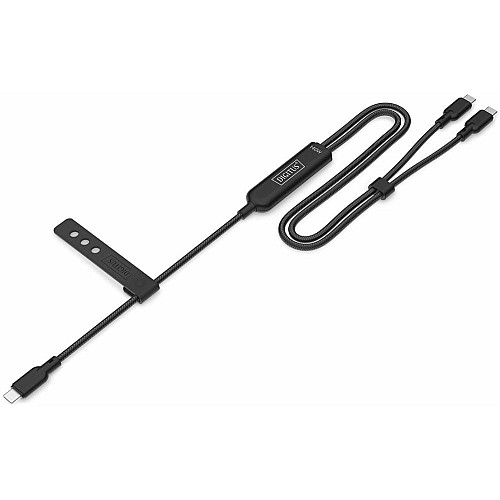 Кабель DIGITUS USB-C > 2xUSB-C зарядка/синхронизация, USB 2.0, 140W, 1.8м, черный