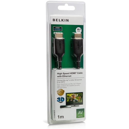 Кабель Belkin HDMI (M/M) 1м, High Speed Ethernet, чорний